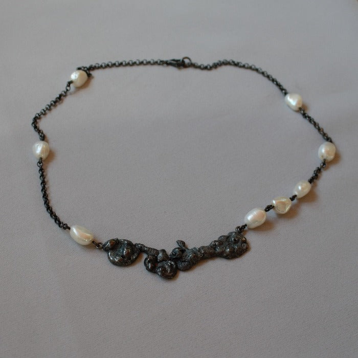 Zilveren collier | Lava & Parels