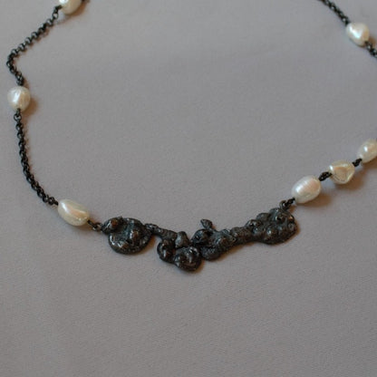 Zilveren collier | Lava & Parels